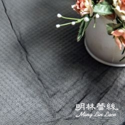 布碼蕾絲-拉雪兒蕾絲法式浪漫簡約刺繡六角網花邊-寬約174公分(黑色)