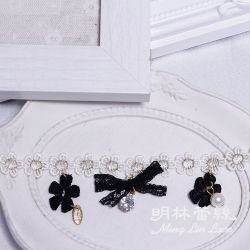 【小天馬-DIY飾品禮盒】俏麗花朵蕾絲頸鍊