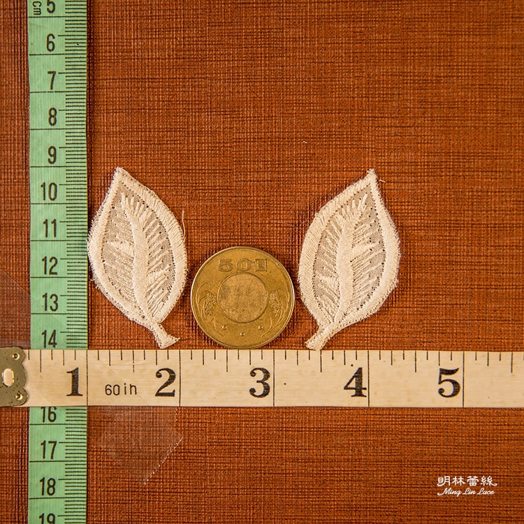 左右花朵蕾絲-歐式古典簡約葉子花片-長約5公分-單朵
