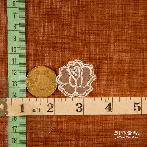 花朵蕾絲-法式浪漫婚禮花朵花片-長約3.5公分-單朵