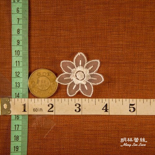 花朵蕾絲-甜美可愛日系日式花朵花片-長約4.5公分-單朵