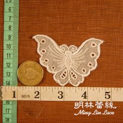 花朵蕾絲-法式浪漫華麗蝴蝶翅膀部分縷空花片-長約8公分-單朵