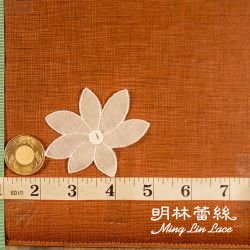 花朵蕾絲-日系手作白色日式花朵花片-長約7.5公分-單朵