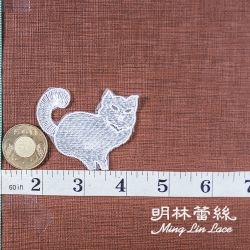 花朵蕾絲-甜美可愛日系貓咪花片-長約6公分-單朵