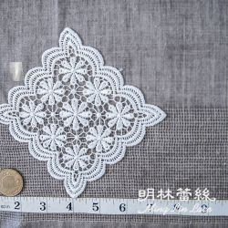 花朵蕾絲-歐式古典華麗方形縷空造型花朵花片-長約11.5公分-單朵