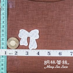花朵蕾絲-甜美可愛日系蝴蝶結花片-長約5公分-單朵