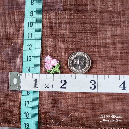 花朵蕾絲-法式浪漫簡約粉花花片-長約1.5公分-單朵