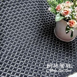 布碼蕾絲-拉雪兒蕾絲法式浪漫歐系菱格紋花邊-寬約180公分(黑色)