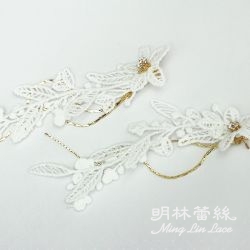 【Minglin Lace-Little Tianma】vine_rhinestone_flower_earrings MIT Taiwan-made boutique