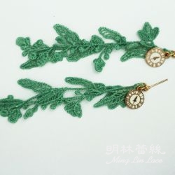 [Minglin Lace-Little Tianma] Vine_Round Card_Earrings MIT Taiwan-made boutique