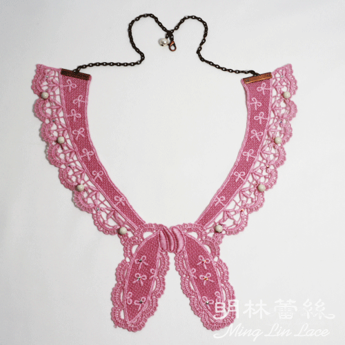 【明林蕾絲-小天馬】精緻蕾絲蝴蝶結領片項鍊-MIT台灣製精品-寬23cmx高22cm 【明林蕾絲-小天馬】精緻蕾絲蝴蝶結領片項鍊-MIT台灣製精品-寬23cmx高22cm