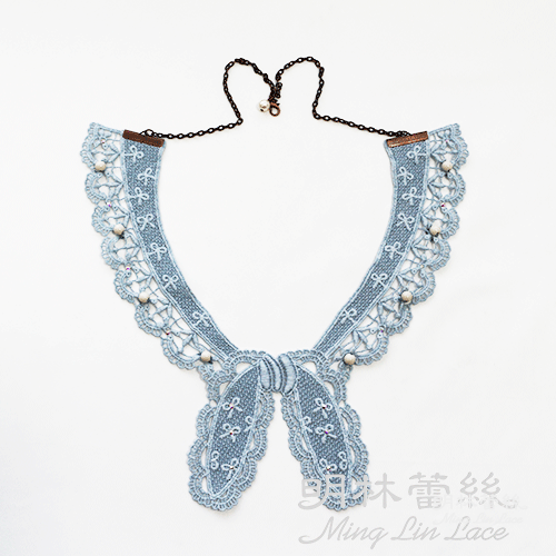 【明林蕾絲-小天馬】精緻蕾絲蝴蝶結領片項鍊-MIT台灣製精品-寬23cmx高22cm 【明林蕾絲-小天馬】精緻蕾絲蝴蝶結領片項鍊-MIT台灣製精品-寬23cmx高22cm