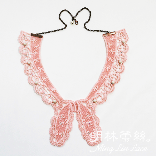 【明林蕾絲-小天馬】精緻蕾絲蝴蝶結領片項鍊-MIT台灣製精品-寬23cmx高22cm 【明林蕾絲-小天馬】精緻蕾絲蝴蝶結領片項鍊-MIT台灣製精品-寬23cmx高22cm