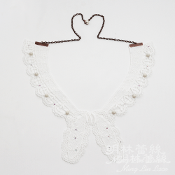 【明林蕾絲-小天馬】精緻蕾絲蝴蝶結領片項鍊-MIT台灣製精品-寬23cmx高22cm 【明林蕾絲-小天馬】精緻蕾絲蝴蝶結領片項鍊-MIT台灣製精品-寬23cmx高22cm