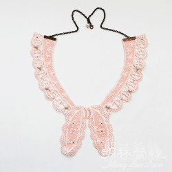 【明林蕾絲-小天馬】精緻蕾絲蝴蝶結領片項鍊-MIT台灣製精品-寬23cmx高22cm 【明林蕾絲-小天馬】精緻蕾絲蝴蝶結領片項鍊-MIT台灣製精品-寬23cmx高22cm