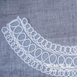 蕾絲胸花領片-法式浪漫簡約繞線圓圈造型胸花領片-內圍33公分-外圍46公分-單片