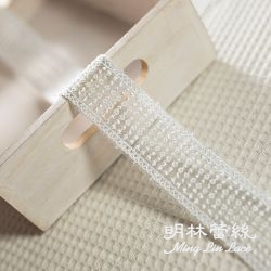 網蕾絲花邊條碼-日系手作串珠造型滾蕾絲花邊-寬約3公分
