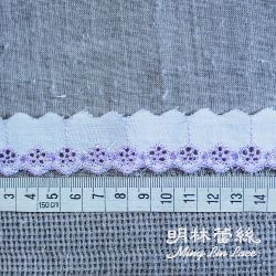 棉布蕾絲-法式浪漫婚禮紫色滾紫花縷空造型花邊-寬約2公分