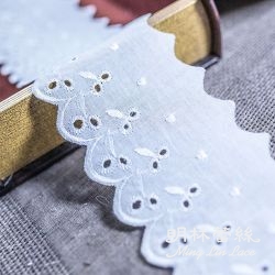 棉布蕾絲-歐式古典簡約縷空圖騰花邊-寬約7.5公分