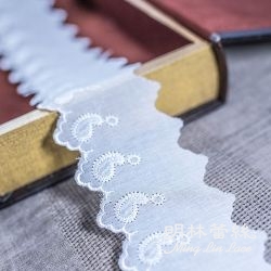 棉布蕾絲-歐式古典簡約歐式圖騰花邊-寬約6公分