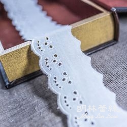 棉布蕾絲-歐式古典純白色縷空圖騰花邊-寬約5公分