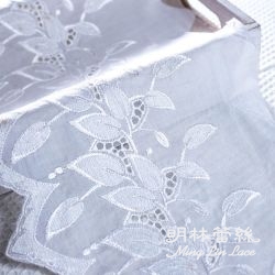 棉布蕾絲-法式浪漫自然葉子藤蔓花邊-寬約21公分