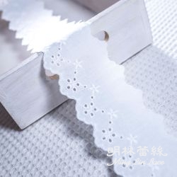 棉布蕾絲-法式浪漫婚禮花朵縷空圖騰花邊-寬約5公分