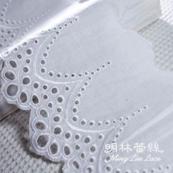 棉布蕾絲-法式浪漫華麗滾縷空圖騰花邊-寬約13公分
